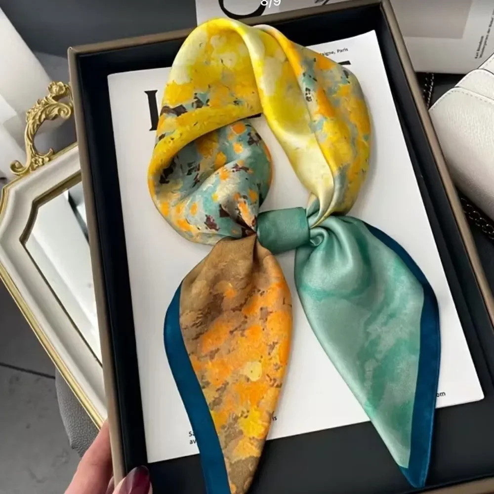 Burch tree forest scarf Elegant Multicolor Silky polyester Scarf